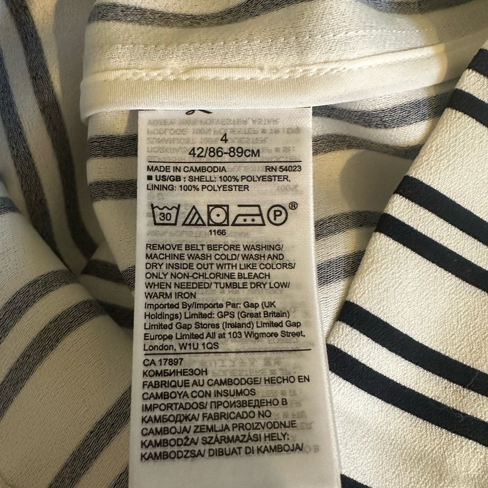 Banana Republic Striped Sleeveless cropped jumpsuit - Picture 8 of 9